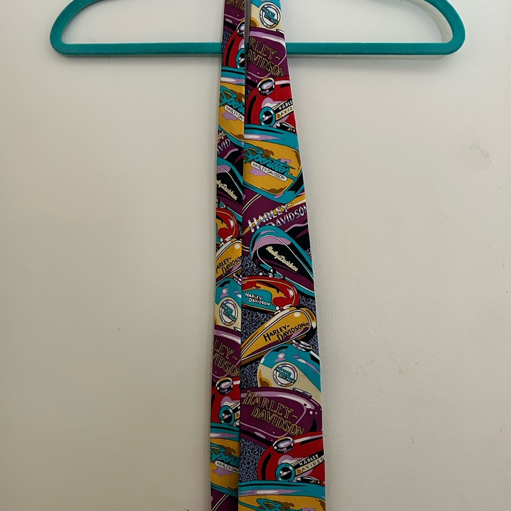 Harley-Davidson Multicolor Graphic Tie